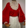 Bluza red, triplu voal georgette, cusuta manual.